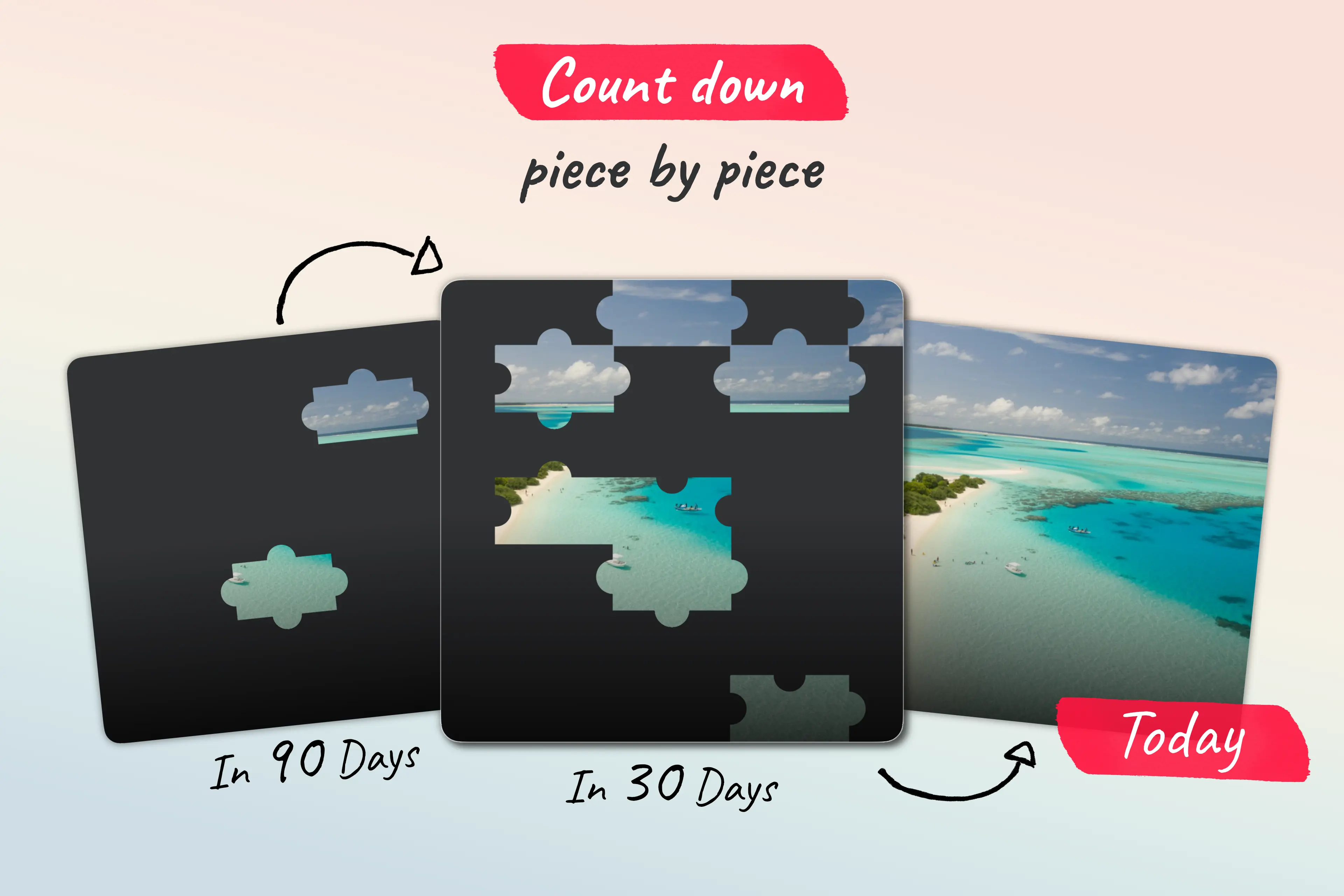 Metriso Countdown App Interface and Visual Widgets